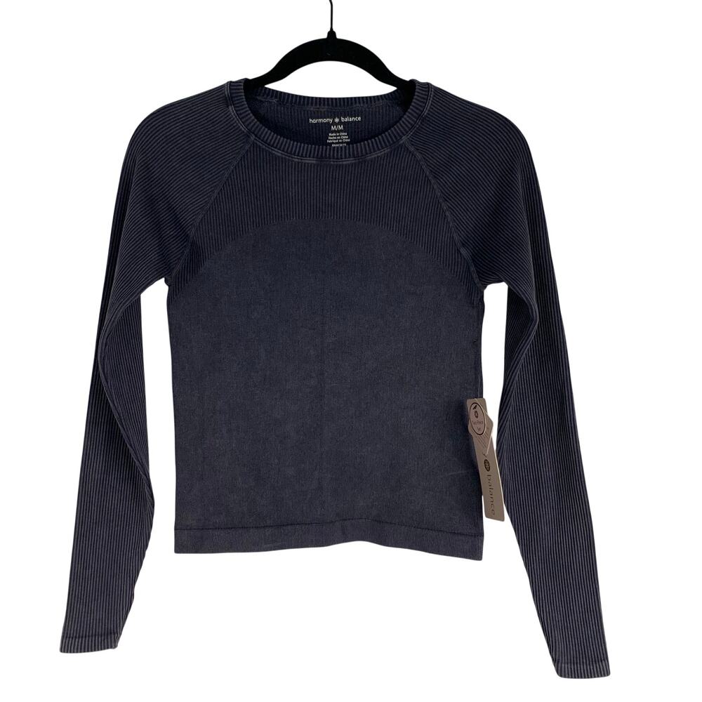 Harmony Balance Women's Ribbed Long Sleeve Top Size Medium